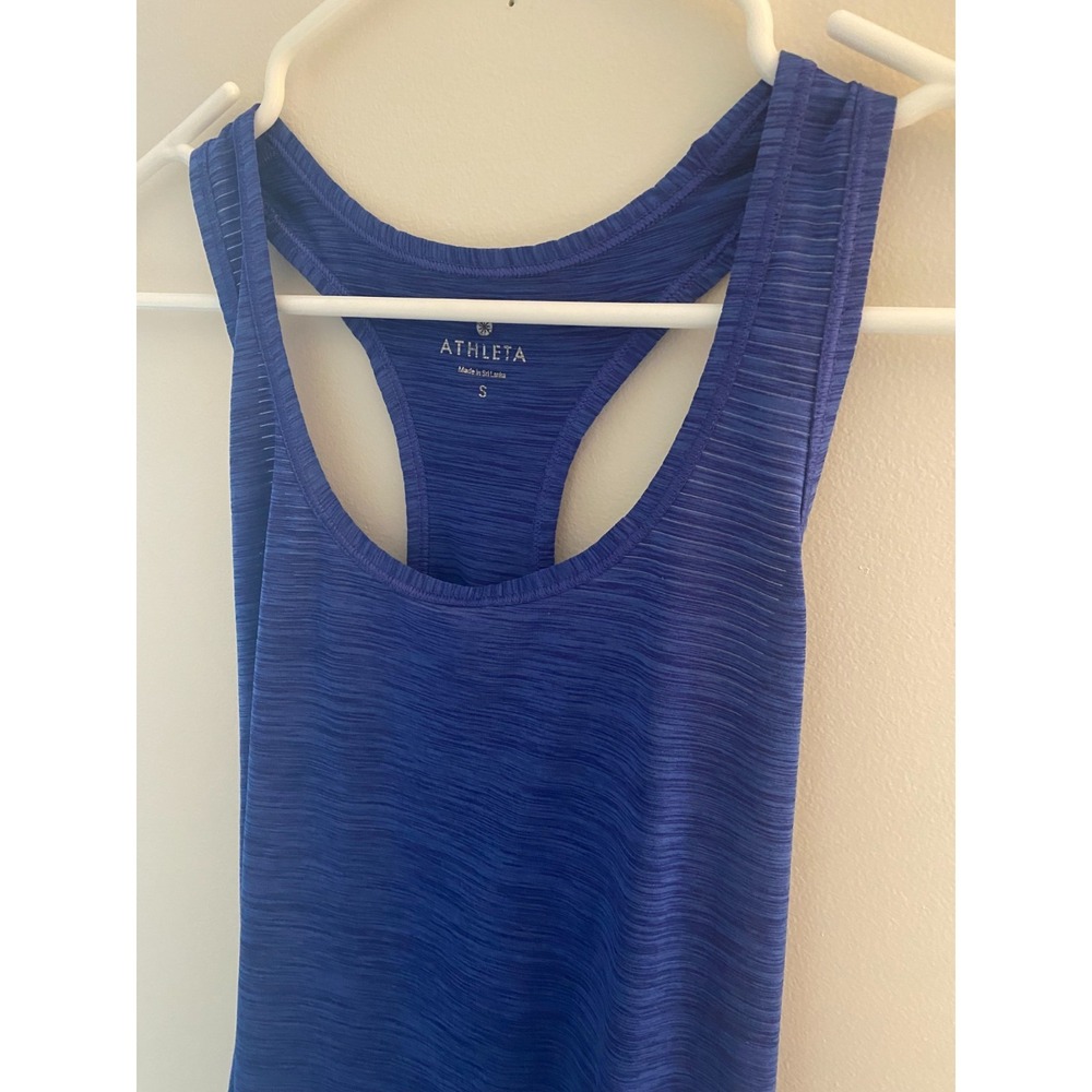 Athleta Womens Racerback Tank Top Blue Space Dye Athletic Workout Shirt S - Picture 5 of 8